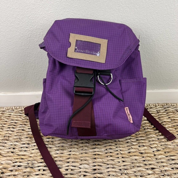 Acne Studios Handbags - Acne Studios Backpack Post Ripstop Purple